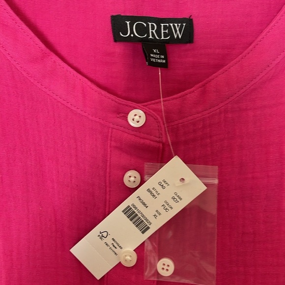 NWT: J.Crew Cora Fushia Gauze Sleeveless Top - Picture 6 of 6